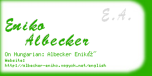 eniko albecker business card